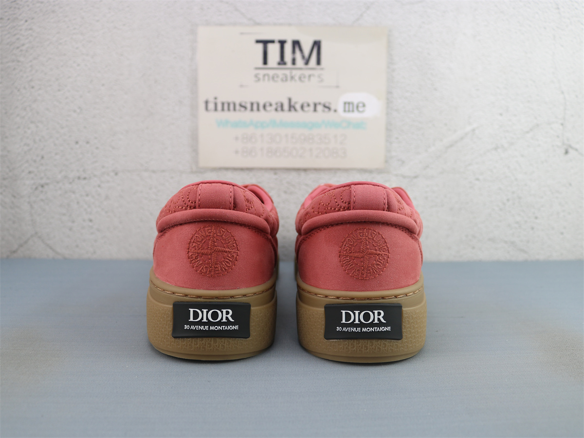 Stone Island x Dior B33 Skateboard Shoes Low-Top Red